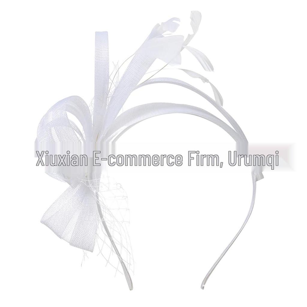 Elegante Chapéu Fascinator com Pena e Flor para Senhoras - Perfeito para Casamentos, Chás da Tarde e Eventos de Derby