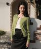 Deheve Frill Cable Knit Cardigan [Olive]