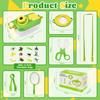 Children's Researcher/Explorer Set (4+): Insect Box, Magnifying Glass, Catcher, 12 Fake Insects, Butterfly Net. Green, Gift for Boys & Girls