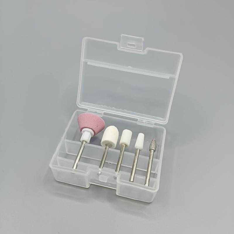 5pcs Nail Drill Bit Set: Nail Drill Bit, Nail Drill Bit, Cuticle Remover, Nail Polish Remover, and Nail Buffing Bit Tools 5pcs