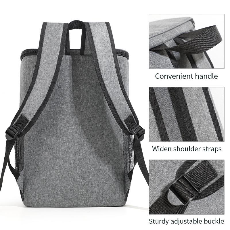 2022 Stilvoller isolierter Rucksack mit großer Kapazität für Picknicks im Freien, Mittagessen & Wein – Tragbar & Frischeerhaltend
