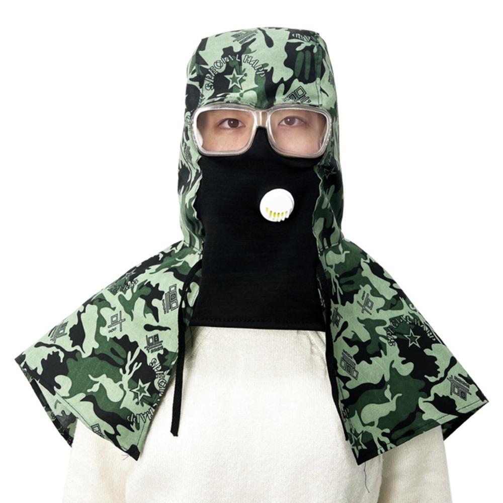 New Full Protective Welding Hood for Men Women Sun Protection Welding Neck Cover Outdoor Washable Welding Lens