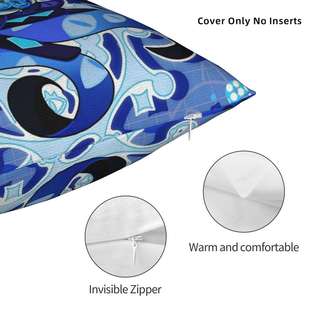 Shadow Milk Cookie Pillowcase Polyester Cushion Cover Decoration Cookie Run Kingdom Throw Pillow Case Cover Seater Zipper 18'