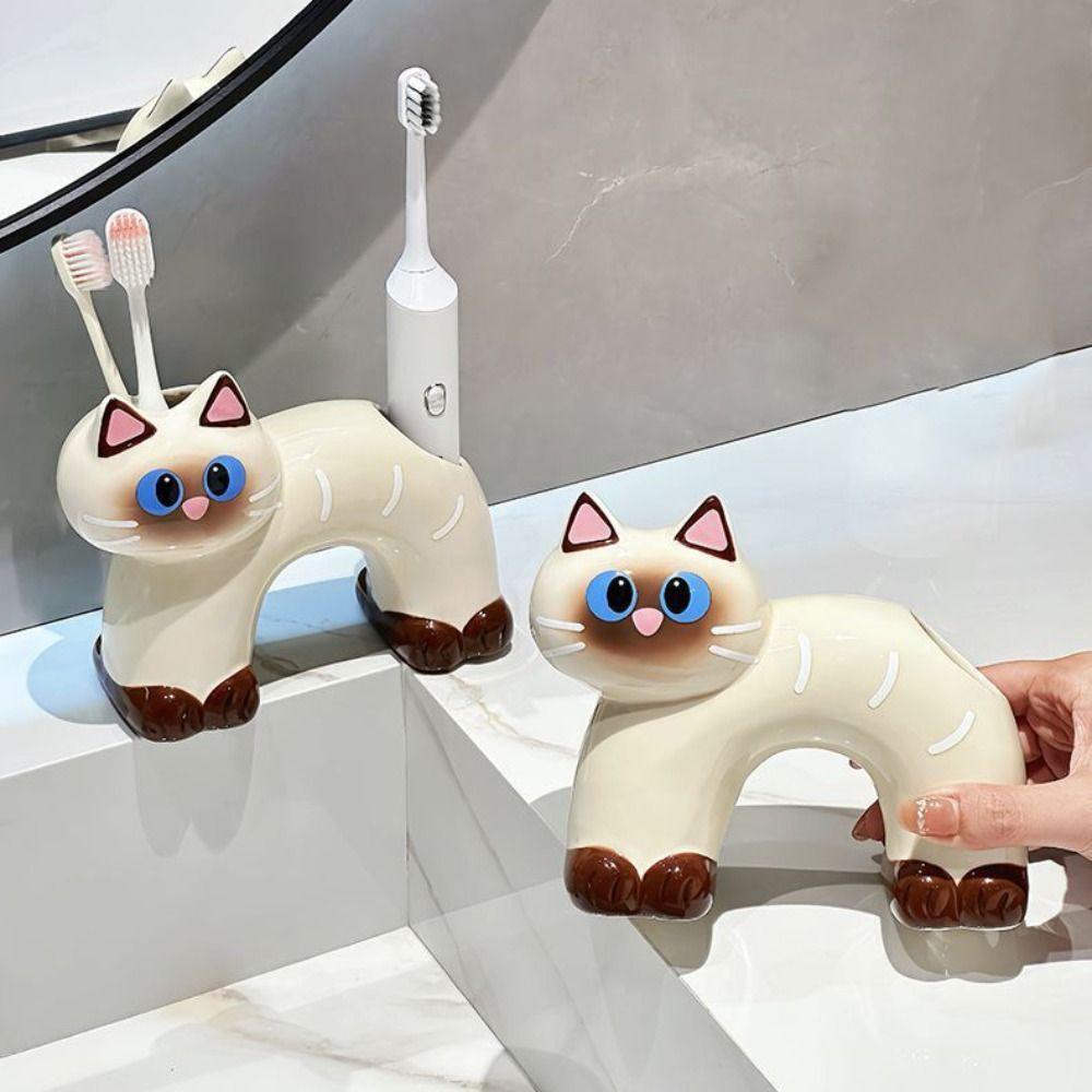 Creative Toothpaste Toothbrush Rack Ceramic Electric Toothbrush Stand  Bathroom Accessories