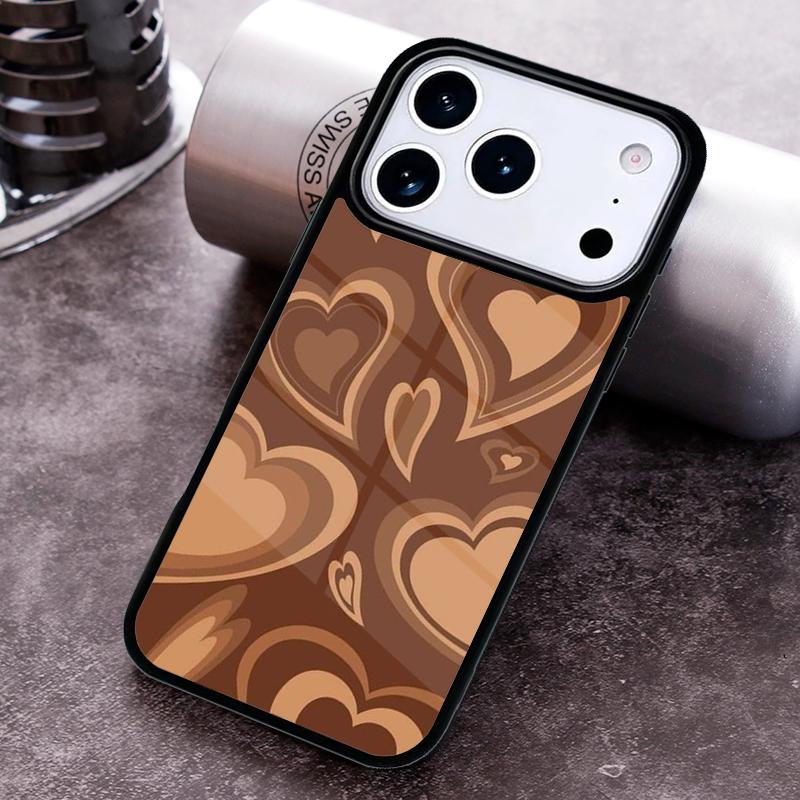 Latte Love Coffee Heart Phone Case for iPhone 17 16 15 Pro Max Air 14 13 12 11 Plus Shockproof Capa Cover