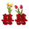 Double Happiness Character Ornament Chinese Wedding Happiness Character Decoration with Artificial Flower for Wedding