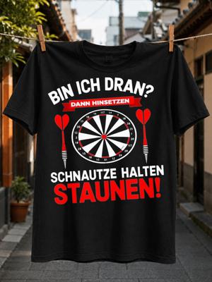 Is It My Turn Sit Down Be Quiet And Be Amazed Central Dartboard With Two Red Darts Confident Darts Unisex All Tshirt