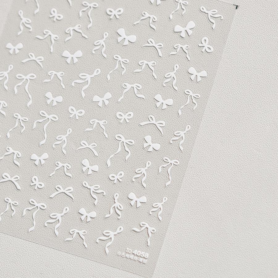 1pcs 5D Colorful Star Bow Nail Art Decoration Stickers Thin Charms Accessory Stickers Nails Back Adhesive Nails Decals DIY
