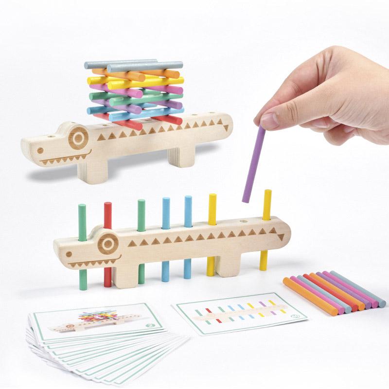 Montessori Wooden Toy Color Matching Games Puzzle Learning Set Fine Movement Training Math Educational Toys For Chilren Kids