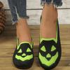 New women's Halloween pumpkin print breathable flight woven galoshes TEMU hair