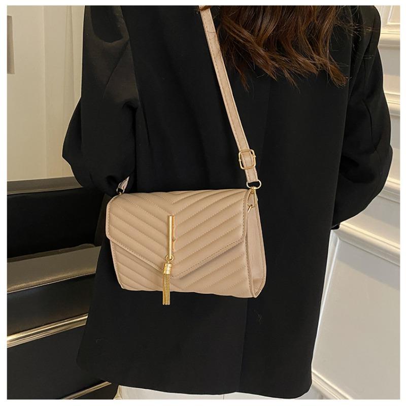 Casual τσάντα με κεντητό νήμα γυναικεία 2 μόδας τσάντα ώμου απλή και δημοφιλής μικρή τετράγωνη τσάντα ώμου