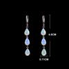 Long Opal Earrings 925 Sterling Silver with Natural Ethiopia Opal Fine Luxury Jewelry for Women Nice Gift