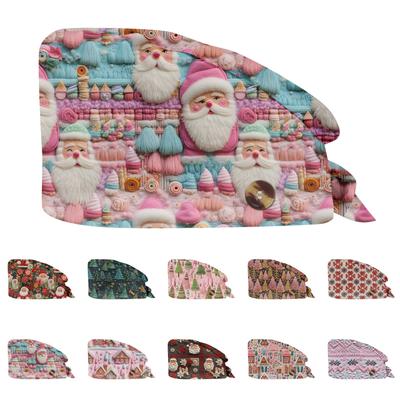 Fashion Christmas Print Work Hat Casual Wash Hat Bag Cap