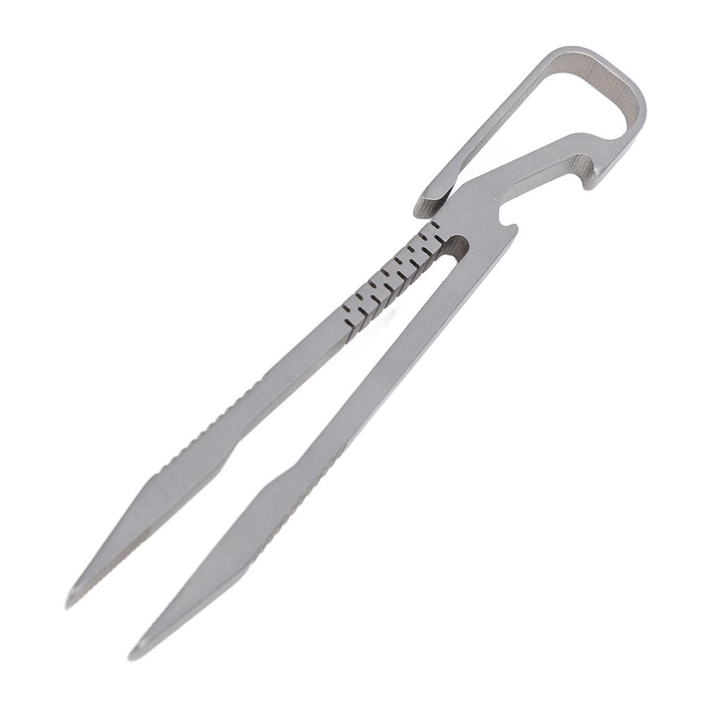 Small Tweezer Professional Ti Alloy Mini Keychain Tweezer EDC Tweezer Bottle Opener for Camping Travel Outdoor