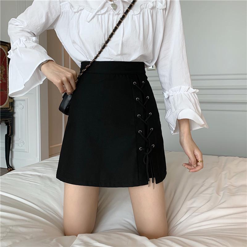 

2024 Summer Black A-Line Bodycon High Waist Bandage Skirt XL чёрный