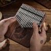 Kalimba 34 Tasten Tasteninstrumente für Anfänger Kalimbas aus schwarzem Walnussholz Professionelles Musikgerät Fingerklavier Musikinstrument Geschenk