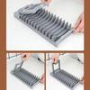 Küchen Geschirr Abtropfgestell Schnelle Entwässerung Mehrschlitz Design Wasserdicht Arbeitsplatten Organizer für Teller Schüssel Geschirr Aufbewahrung