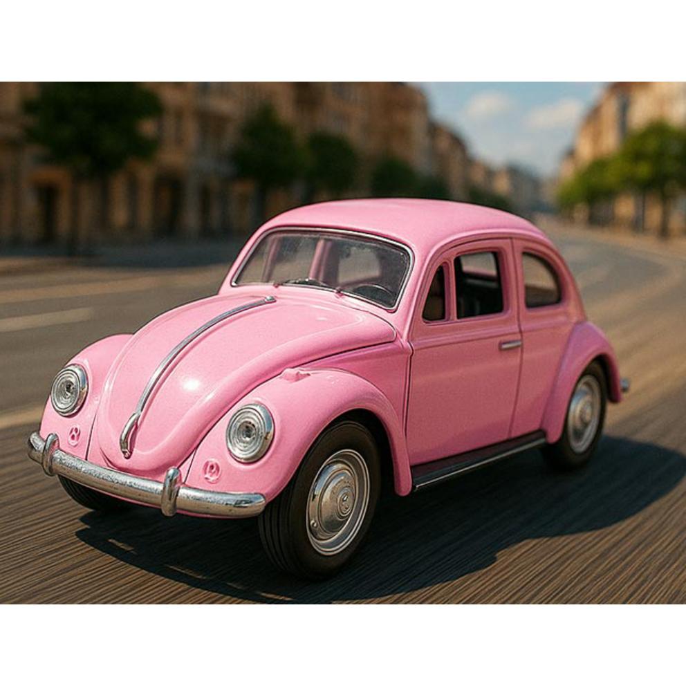 JoyKids Volkswagen Classic Beetle 1967 S40 Series Die-cast Model Car, Pink