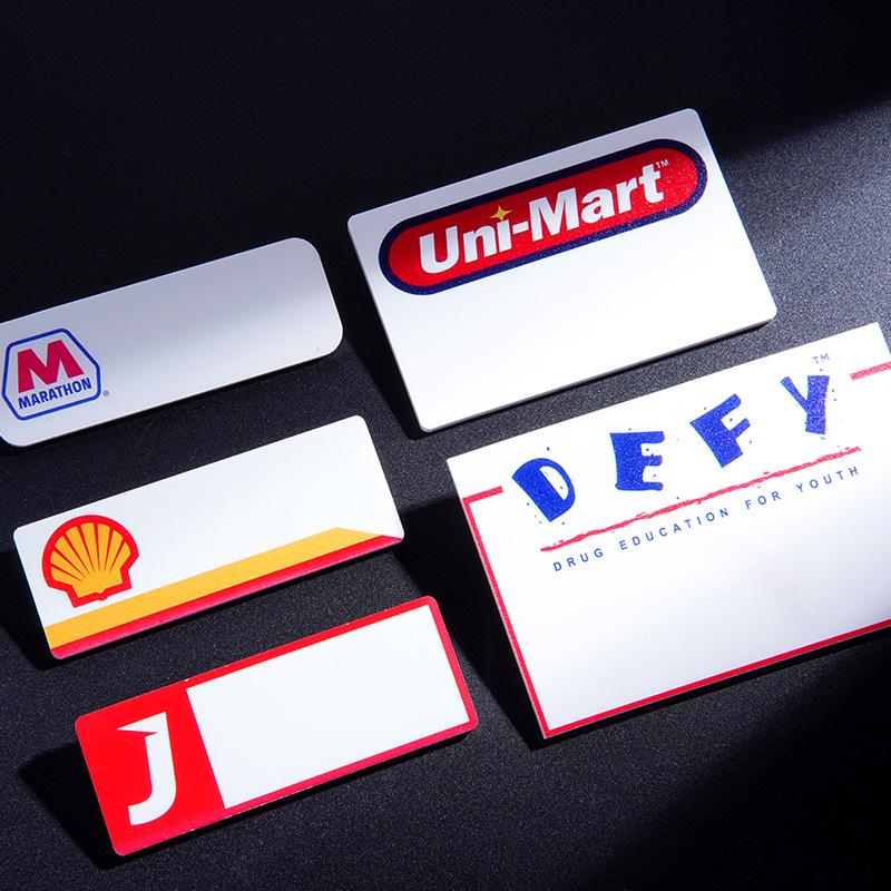 Custom Aluminum Alloy Magnetic Name Badge ID Card 