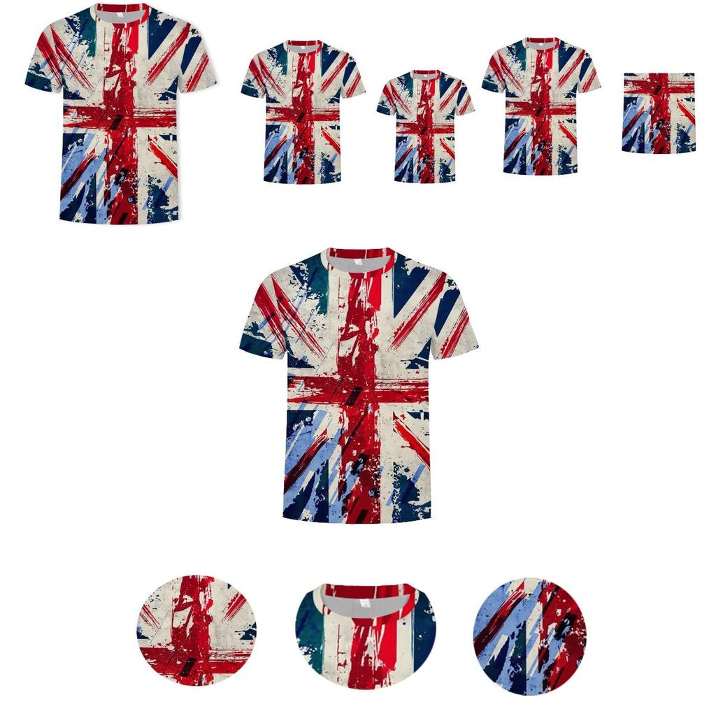 Classic Union Jack T-shirt For Men Women And Kids Casual And Simple Design