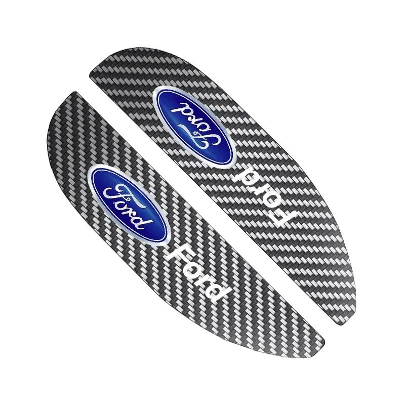 

Car Sticker Hot For Ford 2Pcs Carbon Fiber Car Rearview Mirror Eyebrow Rain Cover For Ford Focus Mondeo Kuga Fiesta MK7 Escort E