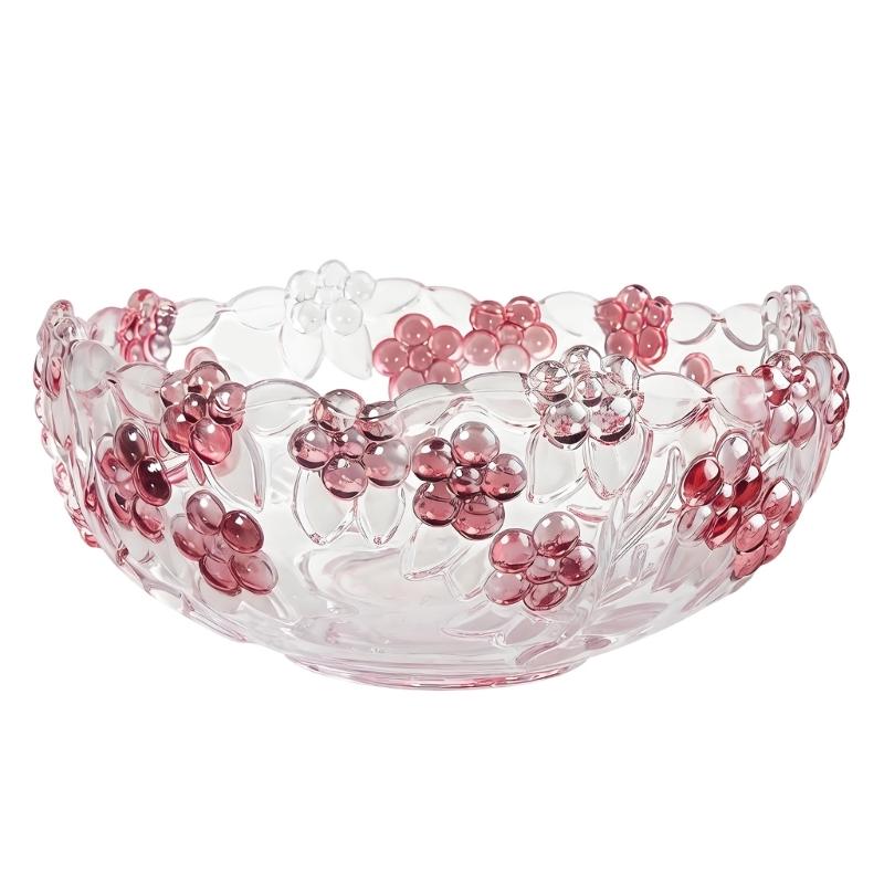 

Crystal Multipurpose Serving Bowl Clear Glass Platter Tray Dish Support Base Perfect For Entertaining Guests