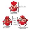 1pcs Cartoon Animal Canvas Flower Drawstring Bag New Year Large Capacity Gold Fish Shape Handbag Coin Purse Wedding Candy Bag