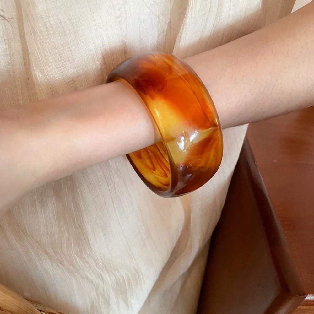 Europe American Style Resin Bangle Irregular Cuff Bangles Creative Exaggerated Bracelet  Decoration