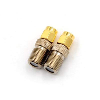 F-Buchse auf SMA-Stecker, gerader HF-Koaxial-Koaxialstecker-Adapter