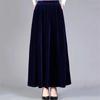 Skirt for Women Casual Versatile Elastic High Waist Long Loose Plus Size Thickened Stretchy Solid Colour Skirt