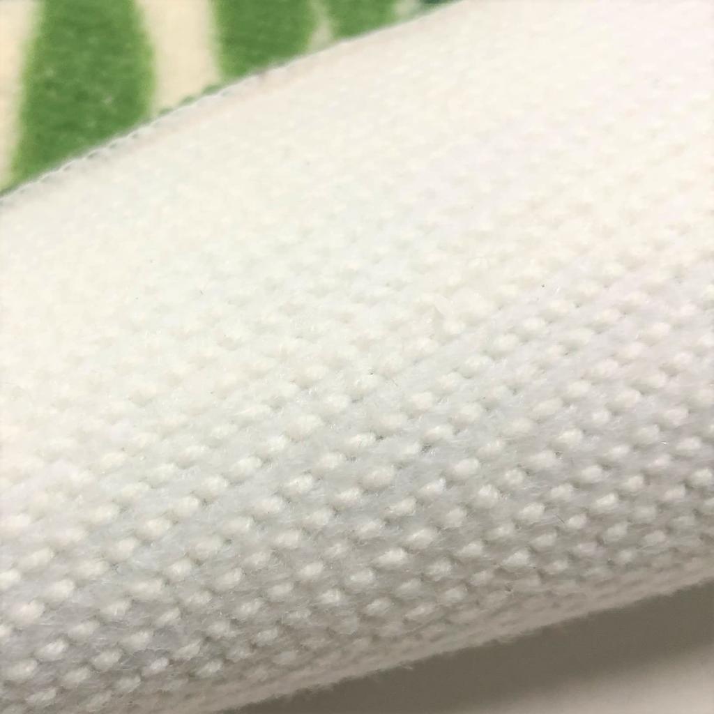 Senko Zephyr Kitchen 45 X Green with Leaf 67989 Mat, Approx. 120cm, Pattern, Natural, Non-Slip Backing,