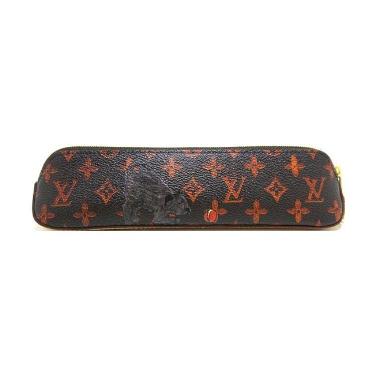 Louis Vuitton Elizabeth Pattern Printed Leather Wallet Unisex Wallet Brown Orange GI0357