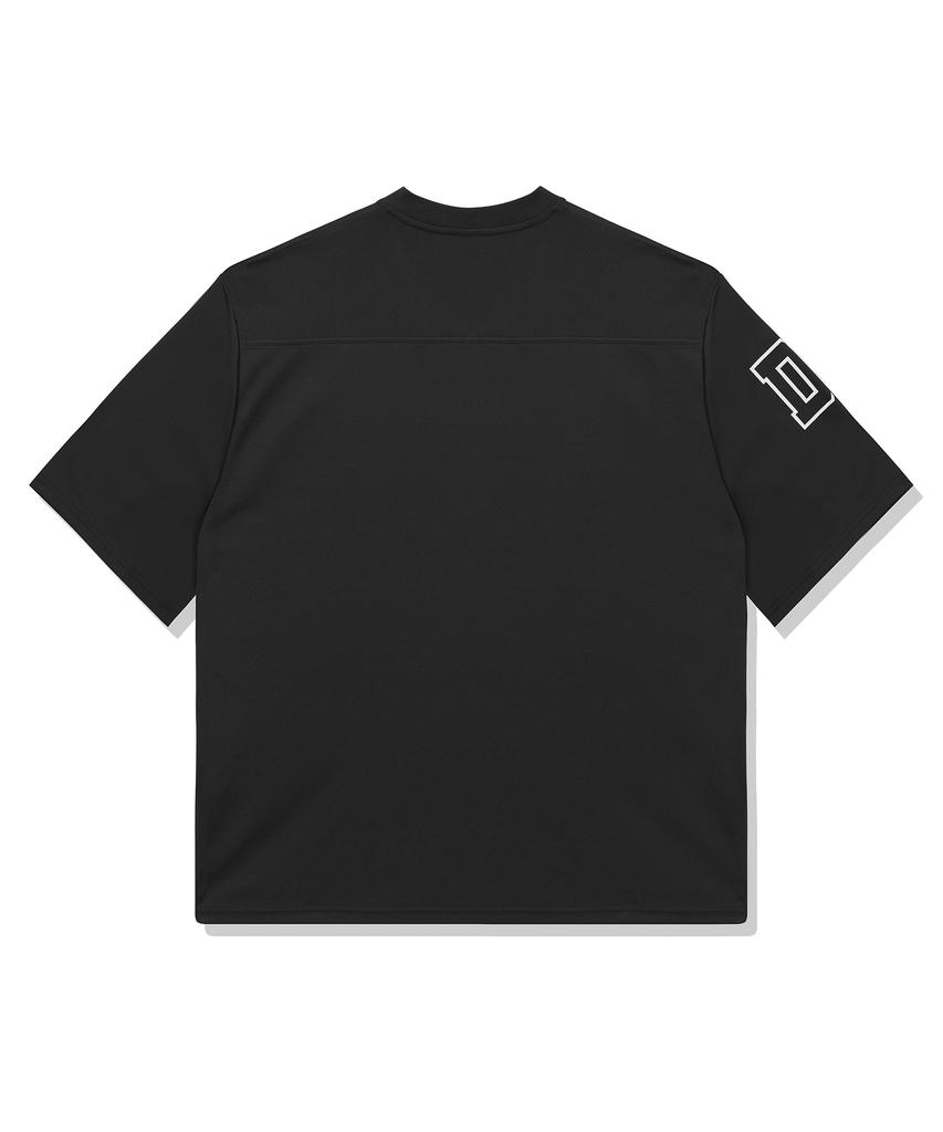 DRIX Rugby Oversized Mesh Jersey Half Sleeve_Black