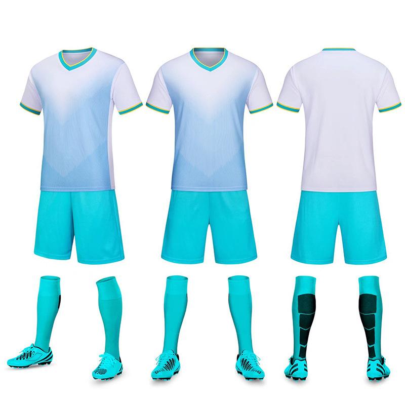 A football jersey set, men s and women s children s short-sleeved jerseys, adult game sports jerseys, and short-sleeved training jerseys. S