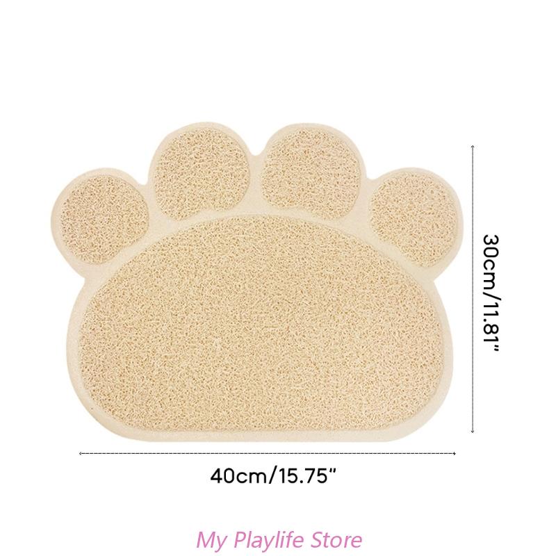 Haustier Katze Streumatte Pfotenabdruck Fressnapf Platzset Katzenbett Pads Rutschfest Wasserdicht Streumatten Katzenzubehör Teppichmatte
