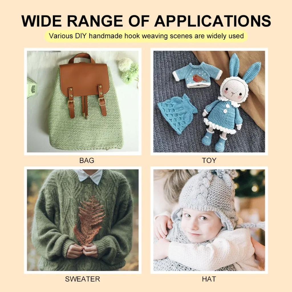 8pcs/set Sewing Crochet Hooks Ceramic Handle Alumina Crochet Hooks Knitting Needles Set Sewing Crochet for Weave Sewing Needles DIY Tool