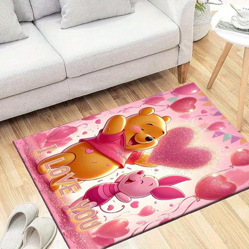 

1pc Winnie The Pooh Pattern Area Rug Soft Flannel Floor Mat for Living Room,Office,Bedroom and Carpet 60cm by 90cm