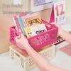 Foldable Plastic Storage Basket - Creative, Stackable Bin for Desktop, Living Room, or Refrigerator Organization