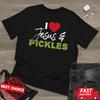 I Love Pickles & Jesus Black T Shirt S-3XL Q745212