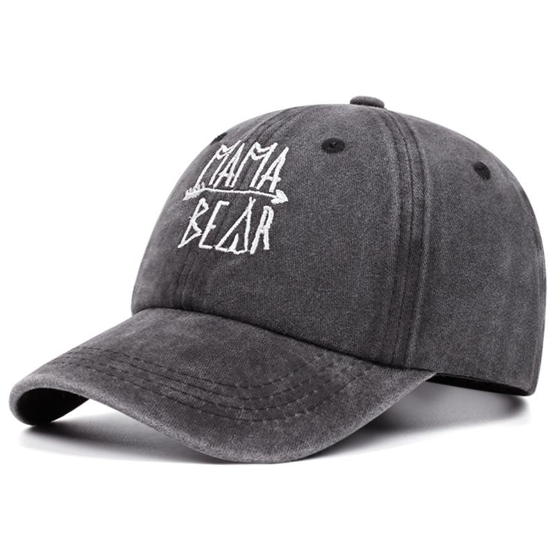 Embroidered Letters Big Sister Baseball Cap Washed Peaked Cap чёрный