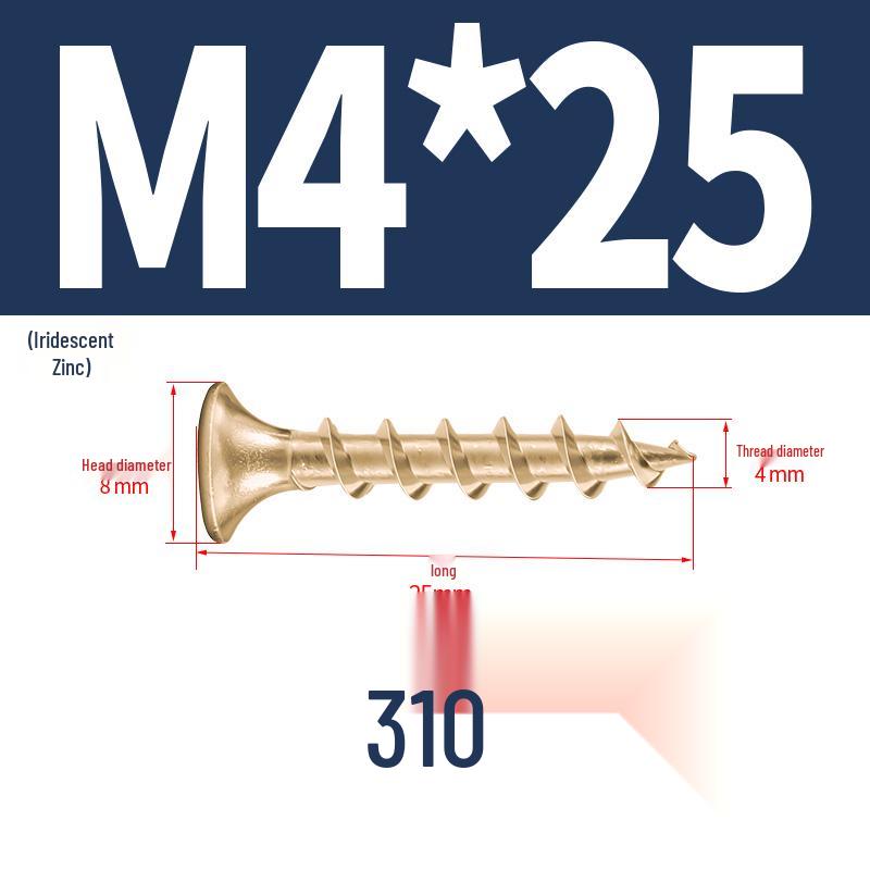 304 Stainless Steel Galvanized Hardened Coarse Thread Countersunk Flat Head Phillips Wood Screws