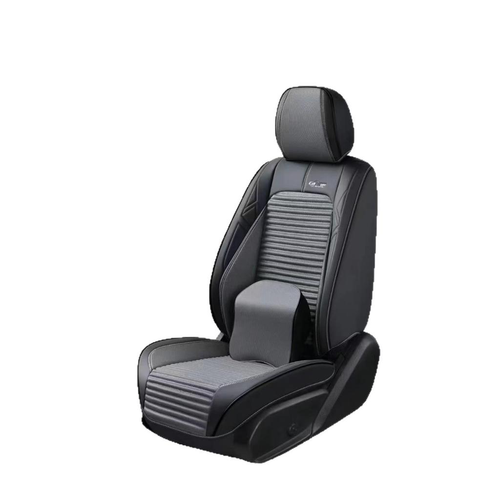 Universal Four Seasons Nappa Leather Car Seat Cover - Wear-Resistant, Full Wrap, 9D Surround for Five-Seat Cars