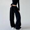 Pantaloni della tuta a gamba larga Harajuku da donna Streetwear Larghi Oversize Grigio Pantaloni sportivi Vita alta Coulisse Casual Jogger Pantaloni