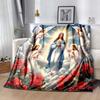 Merciful Jesus Mary Blanket Soft Christian God Flannel Art Faith Bed Comfortable Home Hiking Four Seasons Warm Blankets Home