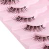 7 Pairs Half Lashes with Clear Band Wispy Eyelashes Natural Look 3D Lashes Short Cat Eye Lash Fake Eyelashes