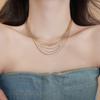 Copper Link Long Tassel Choker Exquisite Luxury Jewelry Multi-Layer Tassel Necklace  Wedding Bridal