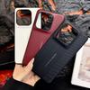 For MOTO X70 Air X70 ProAir Leather Texture Solid Color Red Lens Ring Shockproof and Fingerprint-resistant Phone Case