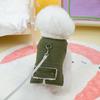 Pet Cotton Coat Stylish Button Closure Warm Comfortable Dog Cat Outerwear with Traction Ring for Winter