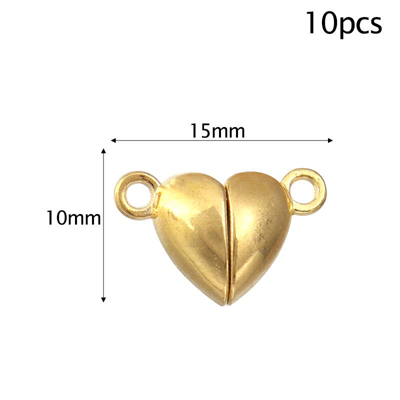 Louleur Round/Heart Strong Magnetic Clasps Magnet End Clasp Connectors for Jewelry Making DIY Bracelet Necklace Accessories