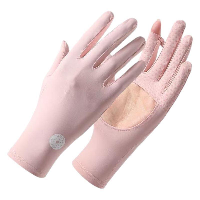 

Sun Protection Full Finger Gloves for Women Ideal for Driving Cycling and Outdoor Activity рожевий